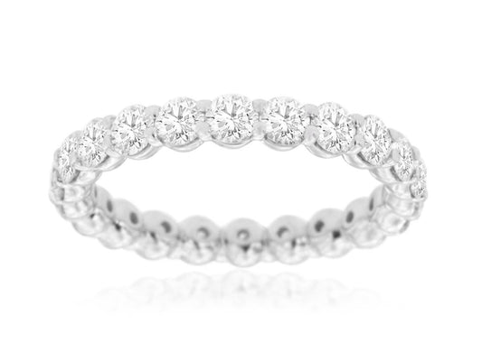 14KW 2.40 carat total weigh, VS2 F-G lab grwon diamond eternity band