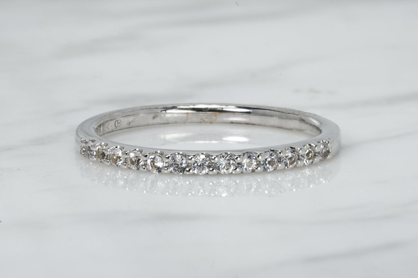 13 stone White Sapphire Ring