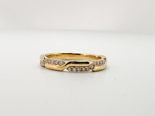 14K, yellow gold, .22 carat total weight, weddng band