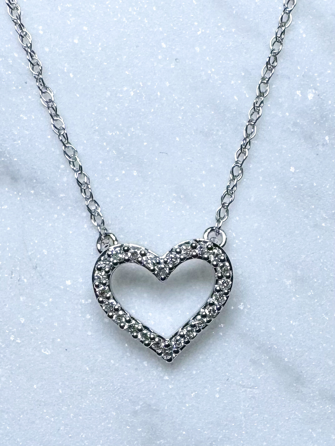 Petite Diamond heart necklace