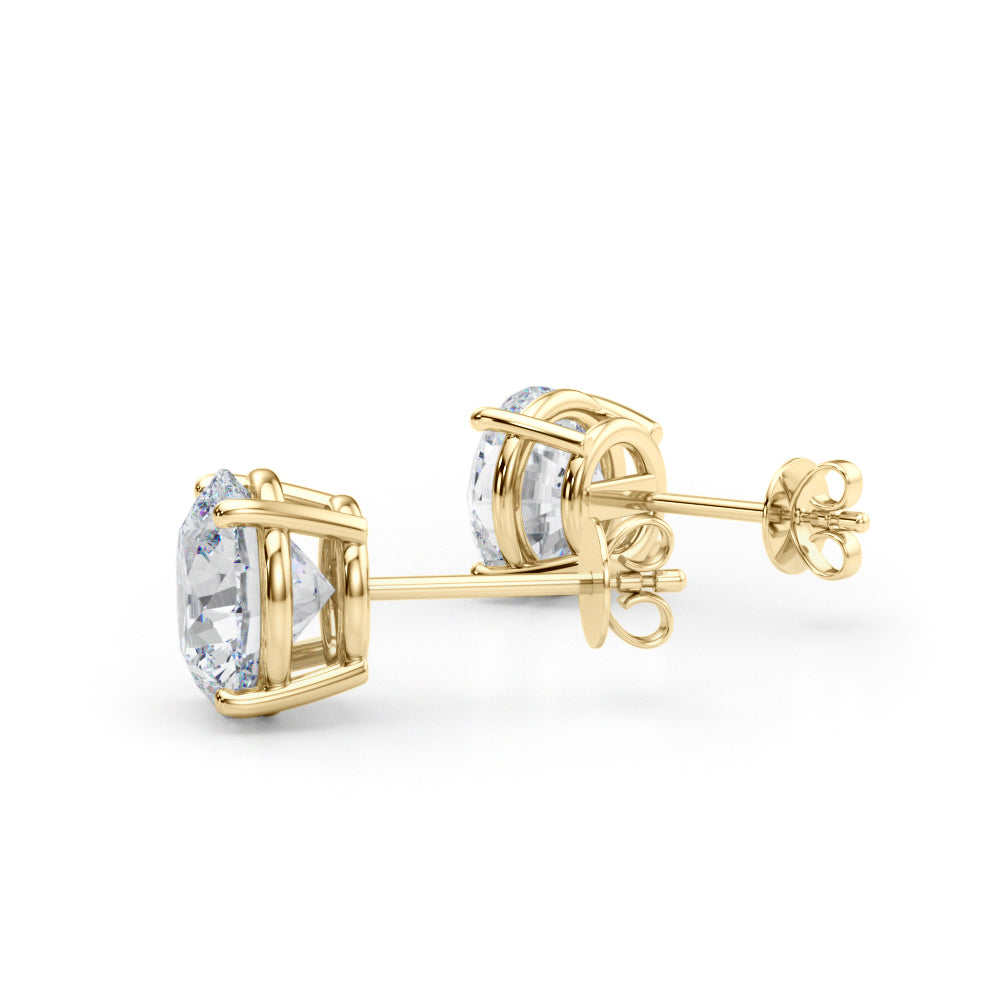 4.00ctw lab diamond earrings 14k yellow gold