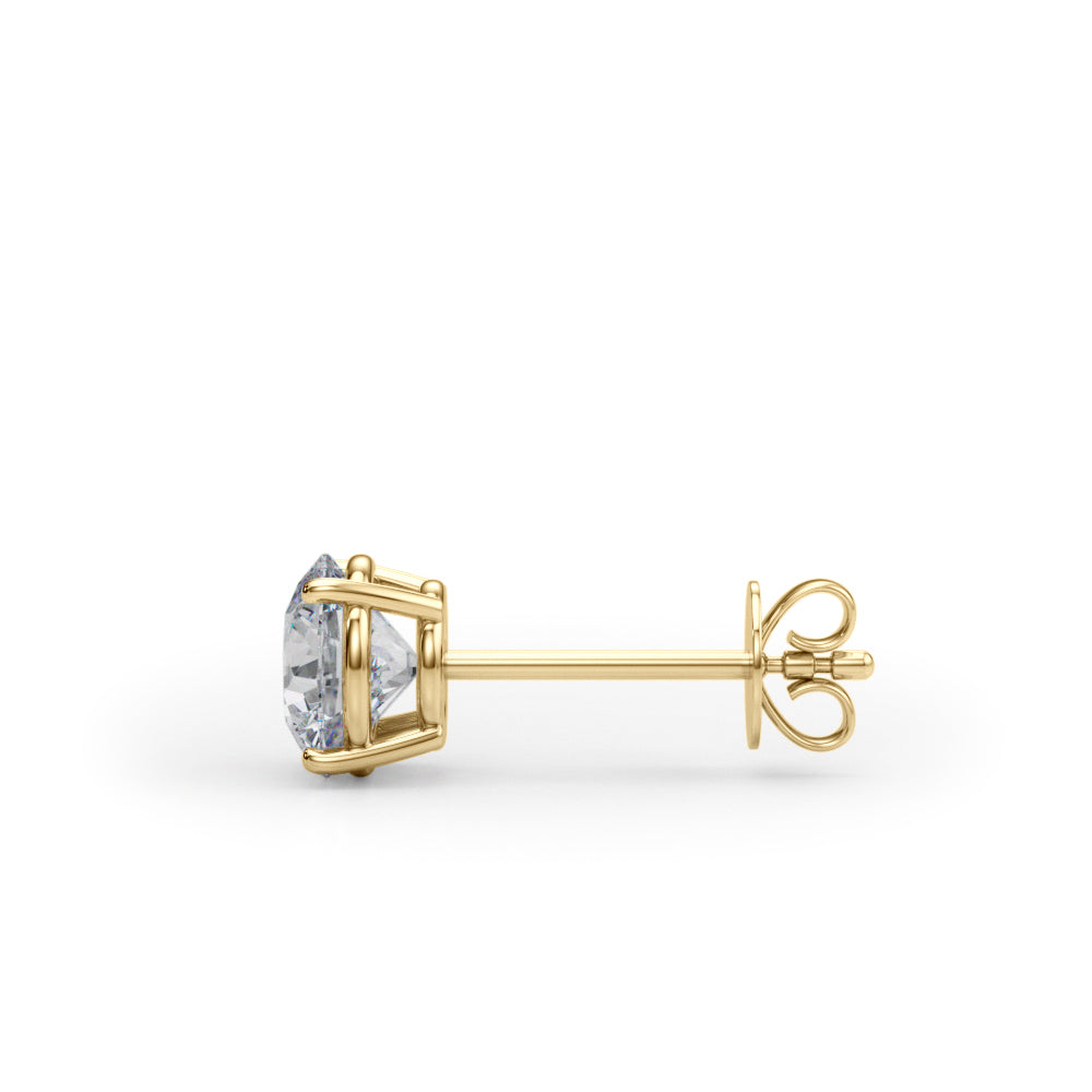1.50ctw lab diamond earrings 14k yellow gold