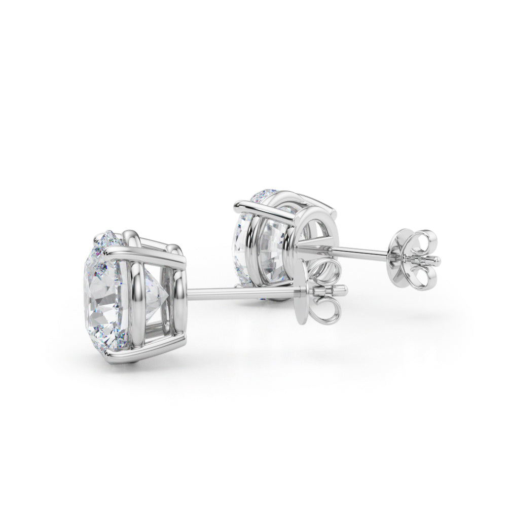 5.00ctw lab diamond earrings 14k white gold