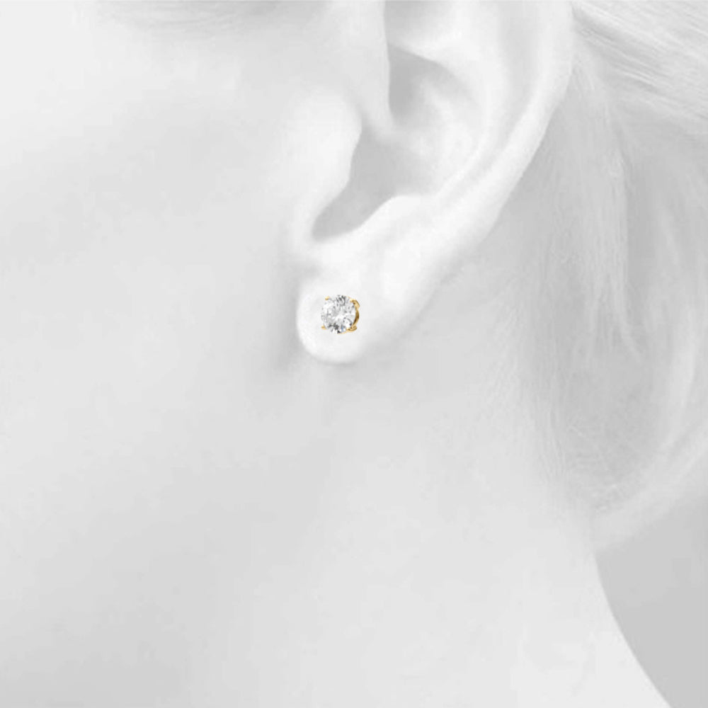 2.00ctw lab diamond earrings 14k yellow gold