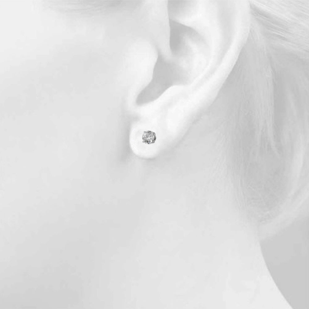 1.00ctw lab diamond earrings 14k white gold