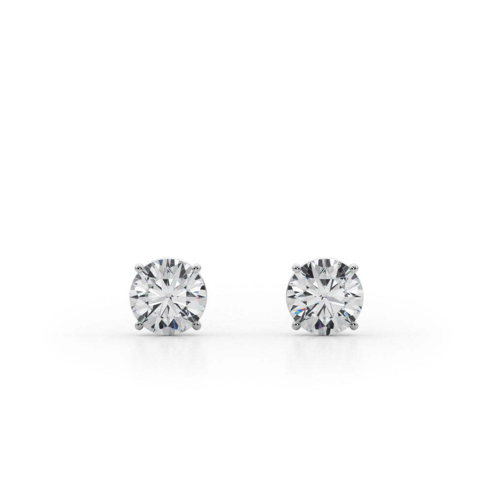 1.00ctw lab diamond earrings 14k white gold