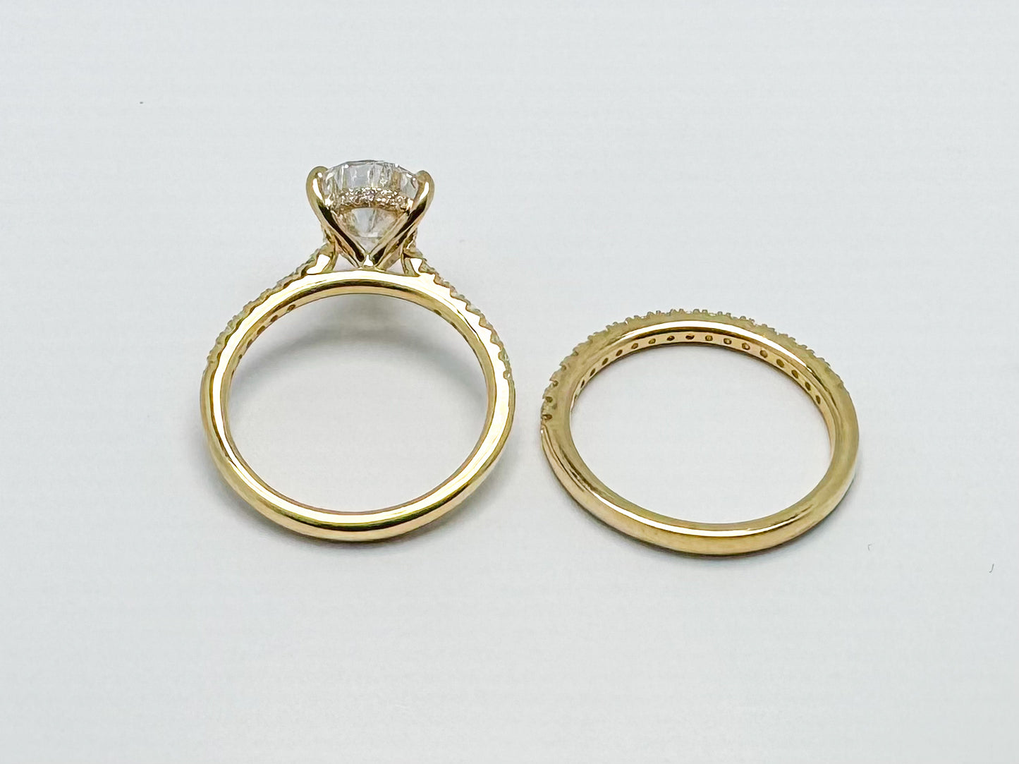 14K YELLOW GOLD 3.04 TW LAB GROWN DIAMOND WEDDING SET