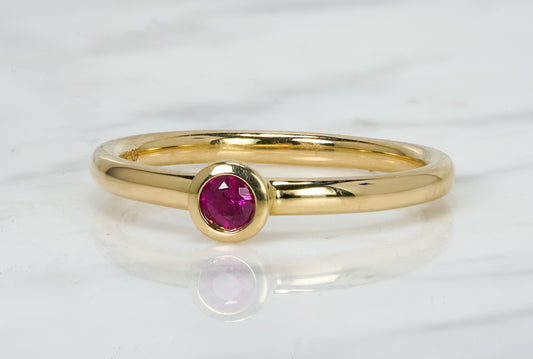 Ruby Solitaire Ring