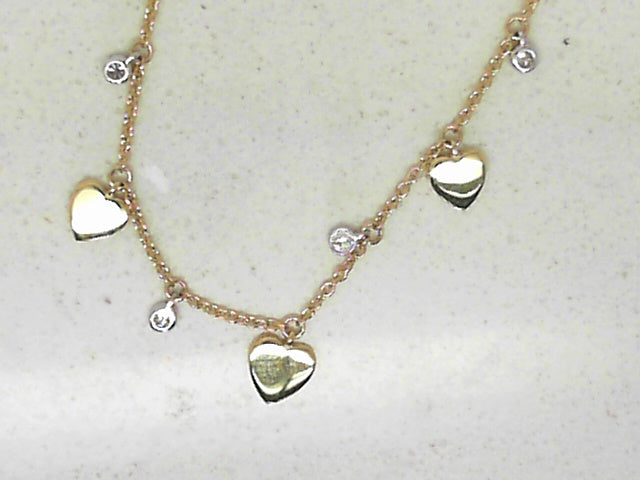 Heart and .11ctw Diamond Dangle Necklace