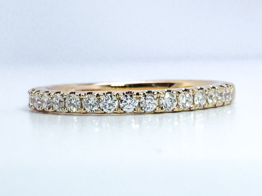 14k, Yellow gold .18 carat total weight diamond wedding band