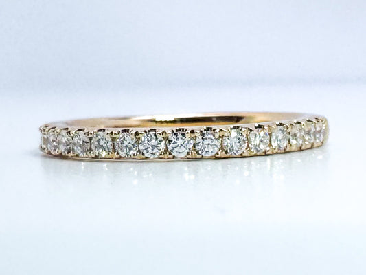 14k, Yellow gold .18 carat total weight diamond wedding band